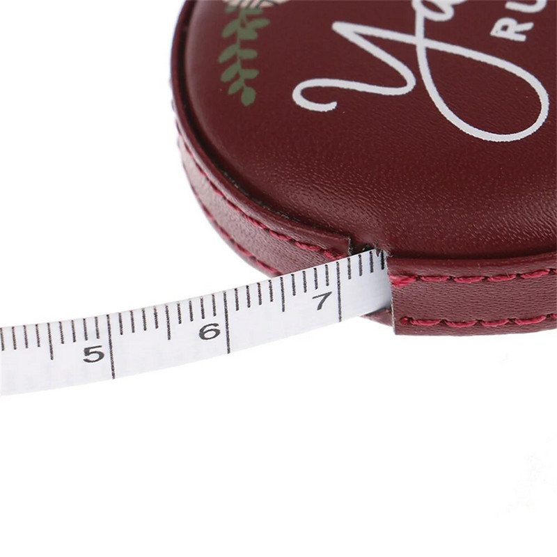 Bandă de măsurare din piele Rubră de măsurare returnabilă nou-nouță Mini bandă de măsurare roșie Durabilă Commonwealth Diy îmbrăcăminte pentru cusut