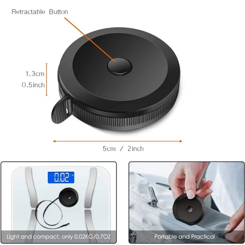 150cm mini traka metar traka krojačko ravnalo privjesak traka za mjerenje veličine odjeće metar prijenosni pribor za šivanje