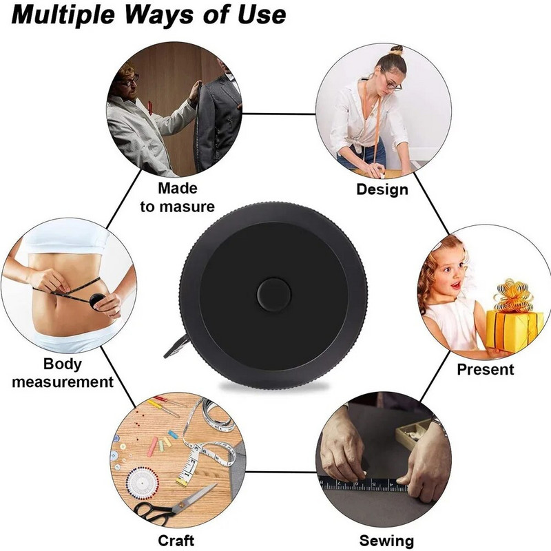 150cm mini traka metar traka krojačko ravnalo privjesak traka za mjerenje veličine odjeće metar prijenosni pribor za šivanje