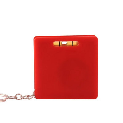 Mini višenamjenski privjesak za ključeve od 1 m, kvadratna čelična mjerna traka s gradijenterom, mini mjerno ravnalo