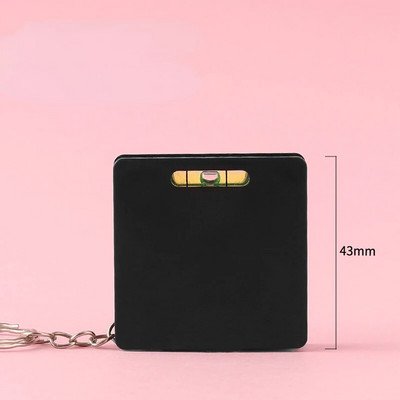 Mini višenamjenski privjesak za ključeve od 1 m, kvadratna čelična mjerna traka s gradijenterom, mini mjerno ravnalo