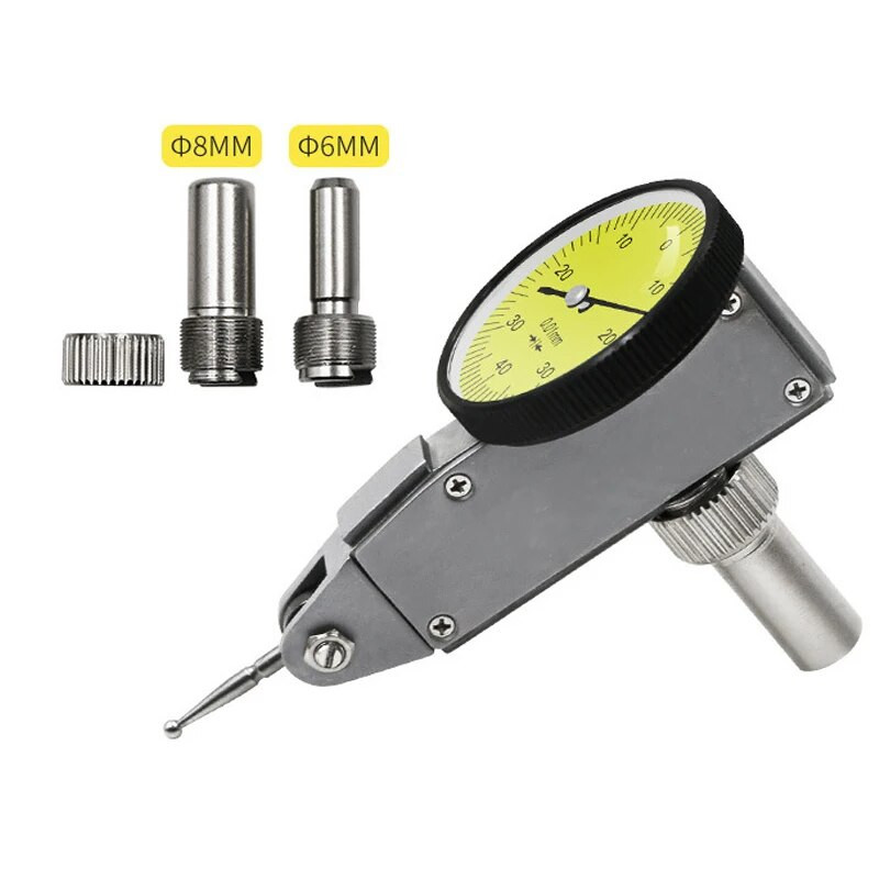 0-0,8 mm 0,01 mm lygio matuoklio skalė Tikslioji metrinė skersinių bėgelių ciferblato bandymo indikatorius Magnetinės pataisos matuoklio stovas