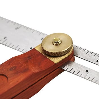 Ъглови линеали Измервателни уреди Три квадратни плъзгащи се T-образни фаски с дървена дръжка Инструмент за измерване на ниво Дървена маркираща мярка Транспортир Дроп кораб