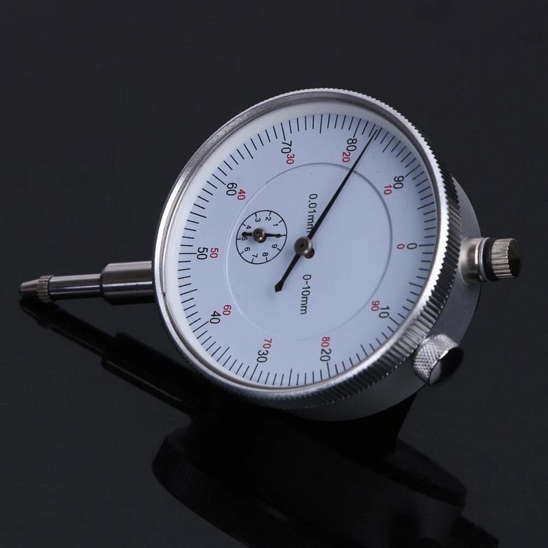 Sihverplaadi näidiku mõõtur 0-10 mm meetri täpsusega 0,01 eraldusvõimega kontsentrilisuse test hõbedane täppistööriist suurus 5,5 * 2,2 * 4 cm