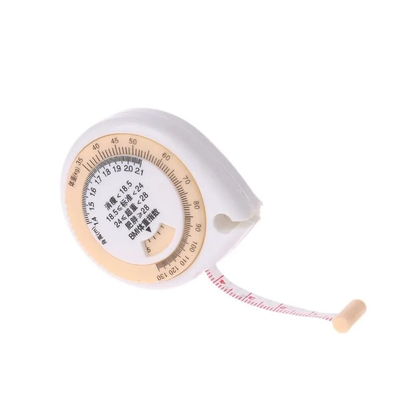 150 cm matavimo juosta KMI kūno masės indeksas juosmens klubų matavimas ištraukiama liniuotė Matavimo skaičiuoklė Matavimo juostos įrankiai