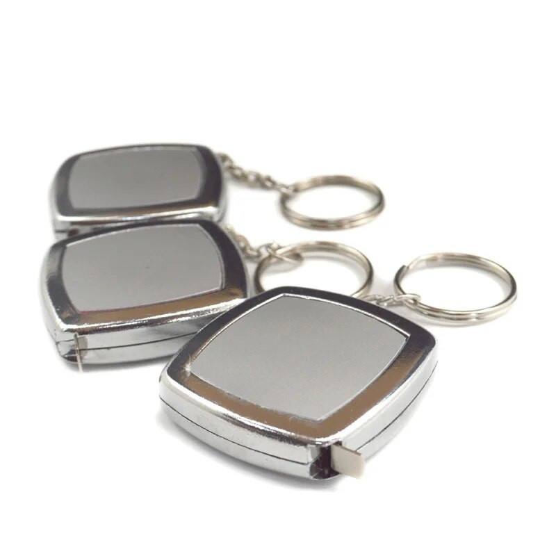 2 metrų mažas juostelės matuoklis raktų pakabukas mažas plieninis matuoklis, mažas kišeninis nešiojamasis, kompaktiškas, nešiojamasis mini matuoklis