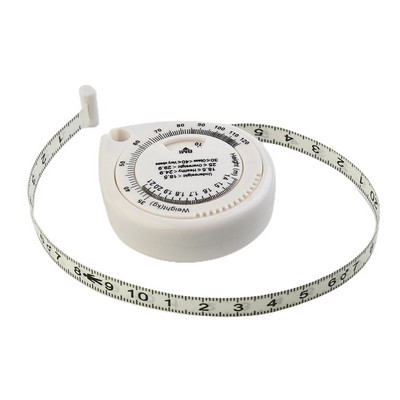 По-доброто здраве започва с точни измервания BMI Калкулатор Ролетка 150 см с функция за прибиране и заключване