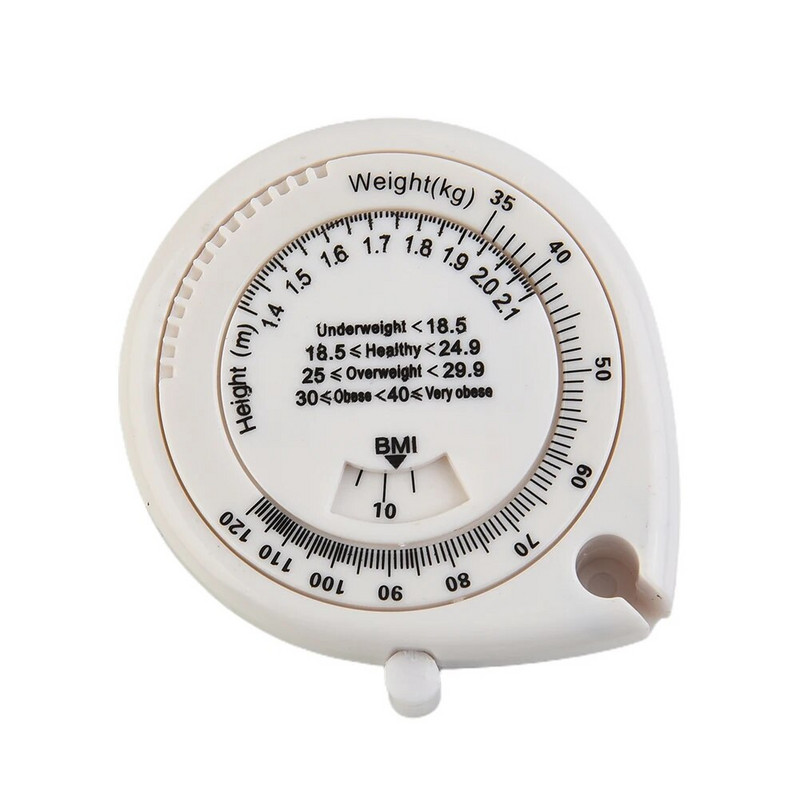 Parem tervis algab täpsetest mõõtmistest KMI kalkulaator, 150 cm mõõdulint koos tagasitõmbamis- ja lukustusfunktsiooniga