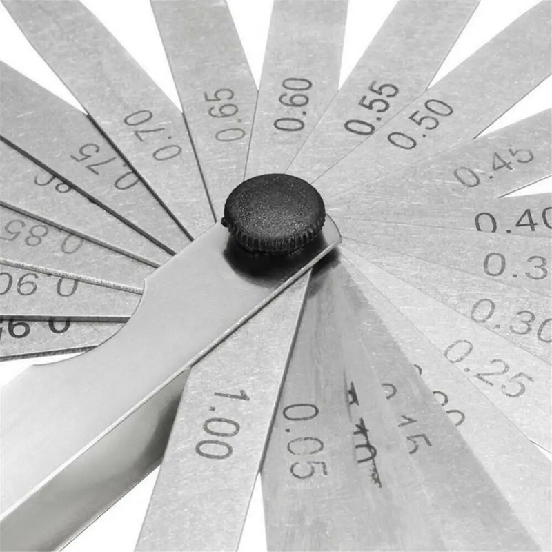 Jutiklio matuoklio metrinio tarpo užpildymo matuoklio rinkinys Vožtuvų lapija Uždegimo žvakės tarpas, skirtas matavimo zondo tarpo matavimo analizės įrankiui