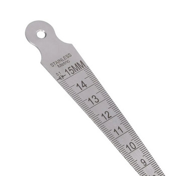 1-15 mm Клин от неръждаема стомана Пипаща линийка Gap Hole Конусен габарит Метричен инспекционен коничен манометър Метричен инструмент за имперска мярка