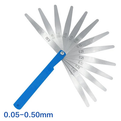 100B17 kaliibri mõõturi meetriline suurus 0,02–1 mm paksusmõõturi komplekt ventiilid, klappide lehestik Süüteküünla vahe mõõtmissondi vahe jaoks