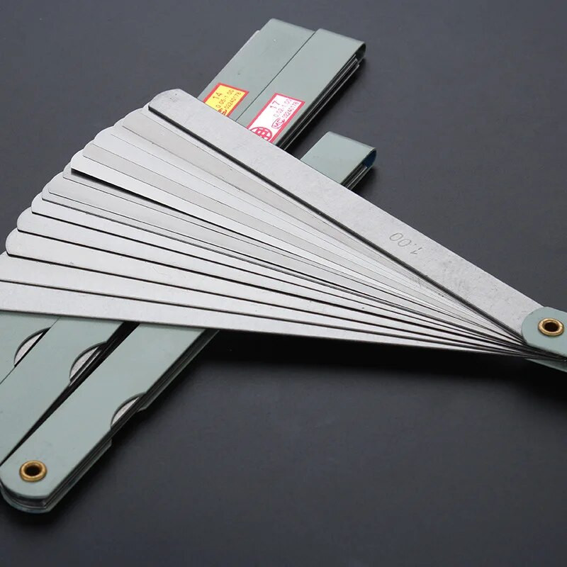 100B17 Jutiklio matuoklis, metrinis dydis, 0,02–1 mm storio matuoklio rinkinys Vožtuvai Vožtuvų lapija Uždegimo žvakės tarpas, skirtas zondo tarpui matuoti