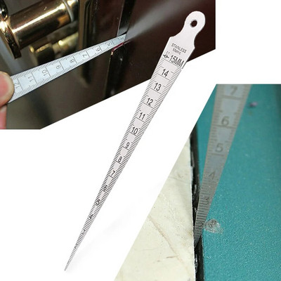Mõõteriistava pilu augu mõõtmise tööriist 1–15 mm roostevabast terasest koonuse kahe küljega kiiluga kaliibri augu vahe koonuse ava skaala mõõturid