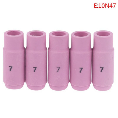 5x 10N49/50 Plasmalõikavad keraamilised tassid Alumiiniumoksiidi otsakutopsid TIG-keevitus Suur spetsiaalne portselanist otsik argoonkaarega keevituspüstoli jaoks