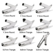 Kolmnurkse kiirusega Y-tüüpi keevitusotsik kuumaõhupuhuripea kuumutuspõleti keevitusots vinüülplastist polüetüleenist PVC keevitustööriistadele