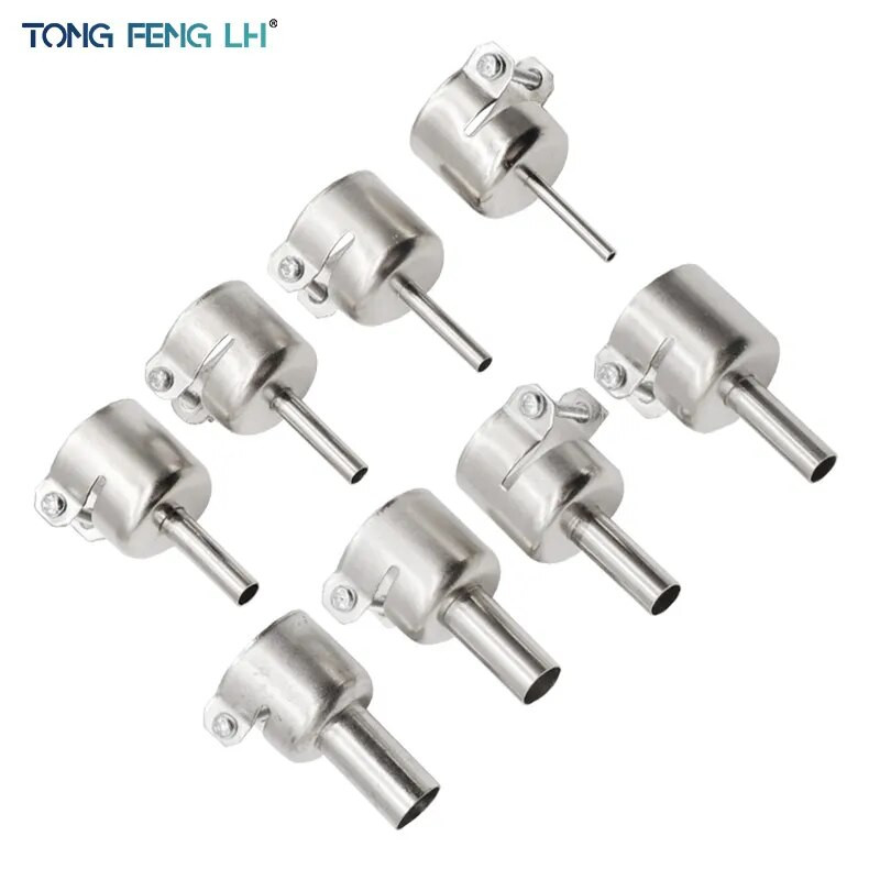 Nerūdijančio plieno universalūs suvirinimo purkštukai, skirti 850 852D 898 litavimo stočiai karšto oro pistoleto suvirinimo antgalis 3/4/ 5/ 6/ 7/ 8/10/12 mm