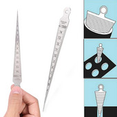 Tarpo skylės kūgio matuoklio metrinė 1–15 mm nerūdijančio plieno kūgio matuoklio gylio tarpo liniuotė pleišto apčiuopiama liniuotė Matavimo analizės instrumentai