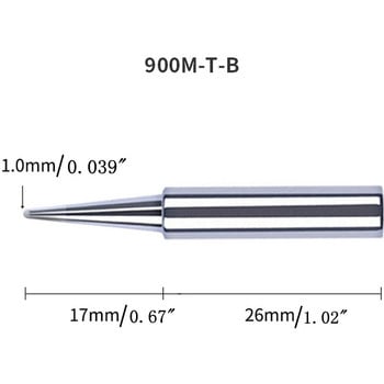 5 τεμ./Σετ 900m-TI 900M-TB Εργαλείο συγκόλλησης Χωρίς μόλυβδο Μύτη κεφαλής συγκολλητικού σιδήρου για εξαρτήματα συγκόλλησης Μύτη συγκόλλησης
