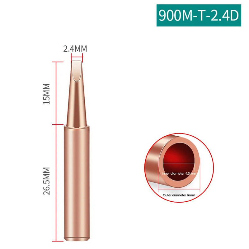 5 tk/komplekti elektrilise jootekolbi otsikuga keevitusotsikute tarvikud puhtast vasest jootekassett 936 jootejaama jaoks