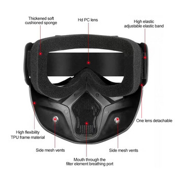 Защитна маска на заварчика Обгръщаща защита Огнеустойчиви очила за заваряване Дишащи очила за заваряване на цялото лице Мотоциклетни очила