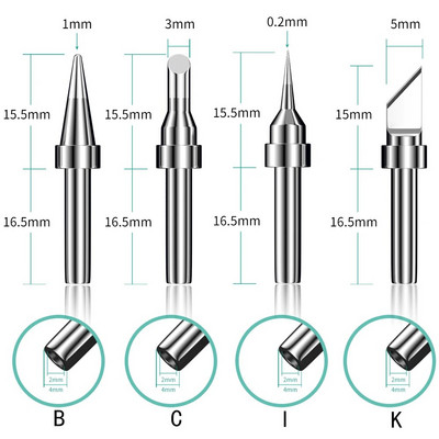 LUXIANZI 1kom Visokofrekventna glava električne lemilice 203H 205H 200 serija stanica za lemljenje Bezolovni bakreni vrh za zavarivanje