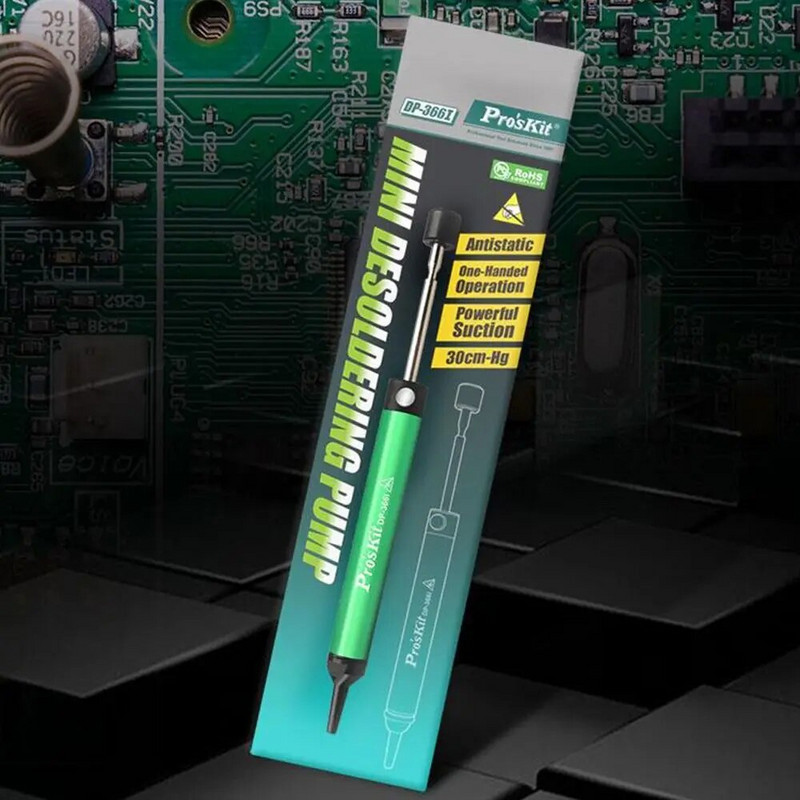 DP-366I skardos siurbimo įtaisas aliuminio lydinio vakuuminis siurbimo rašiklis Antistatinis mažo dydžio skardos siurbimo siurblys litavimo taisymo įrankiai