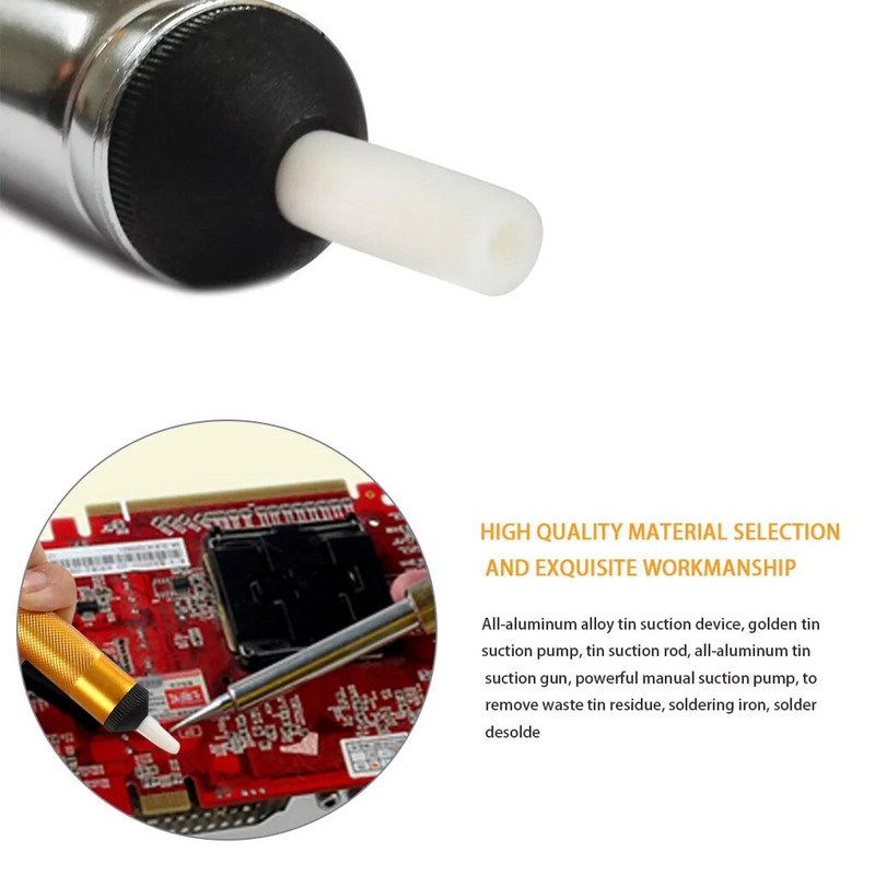 Aliuminio metalo išlitavimo siurbimo skardos pistoletas siurblys litavimo siurbtukas vakuuminis pašalinimo įrankis geležies litavimo rankinio suvirinimo įrankis