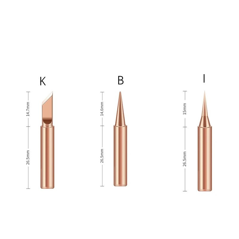 900M-TK Set vrhova za lemljenje Bakreni bezolovni električni lemilo za zavarivanje Zamjena vrhova za lemljenje Stanica za popravak Savjeti za zavarivanje Komplet alata