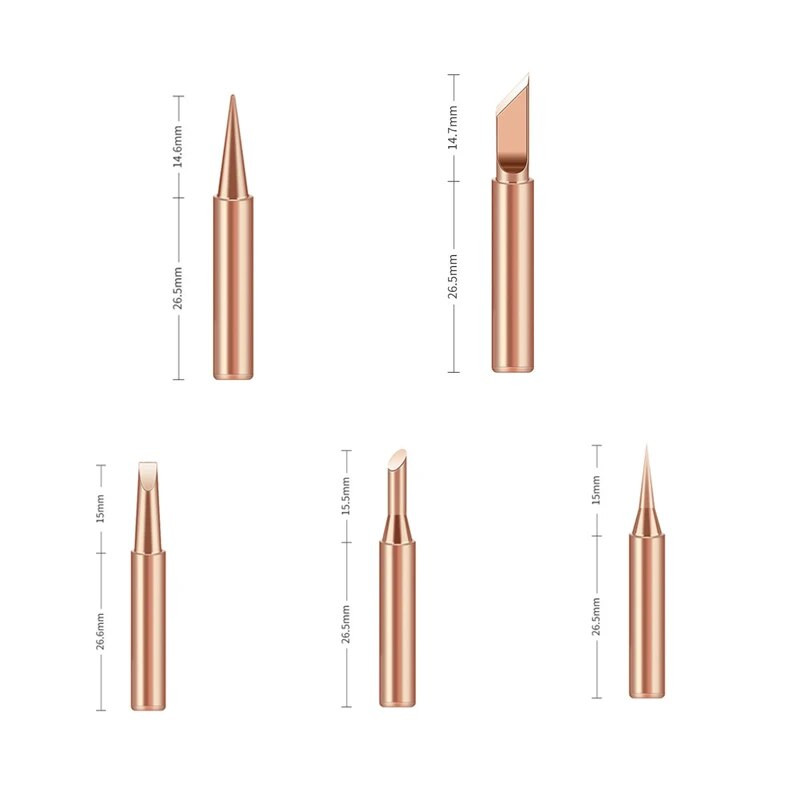 900M-TK Set vrhova za lemljenje Bakreni bezolovni električni lemilo za zavarivanje Zamjena vrhova za lemljenje Stanica za popravak Savjeti za zavarivanje Komplet alata
