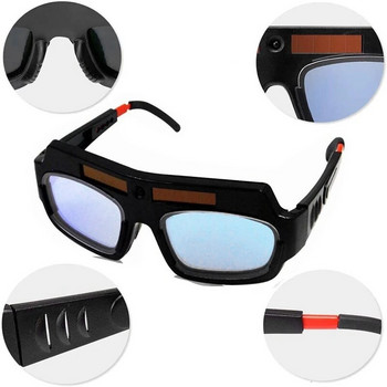 Захранвана от слънчева енергия автоматична затъмняваща се маска за заваряване, каска, очила, очила заварчик, дъгова анти-шокова леща с калъф за съхранение