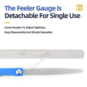 Feeler Gauge μετρικό μετρητή πάχους Σετ για φύλλο μέτρησης Μετρητής λεπίδες Βαλβίδες Φύλλωμα βαλβίδων Εργαλεία μετρητή διακενού μπουζί