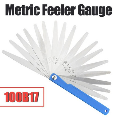 Feeler Gauge μετρικό μετρητή πάχους Σετ για φύλλο μέτρησης Μετρητής λεπίδες Βαλβίδες Φύλλωμα βαλβίδων Εργαλεία μετρητή διακενού μπουζί