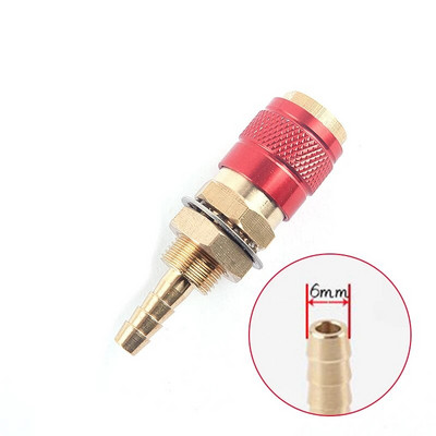 Vesijahutusega gaasiadapteri kiirühendus TIG/MIG keevituspõleti pistiku M6/M8 jaoks