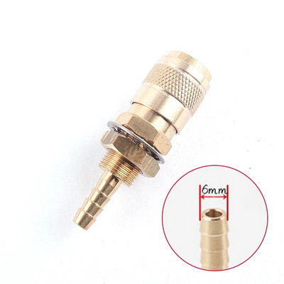 Vesijahutusega gaasiadapteri kiirühendus TIG/MIG keevituspõleti pistiku M6/M8 jaoks