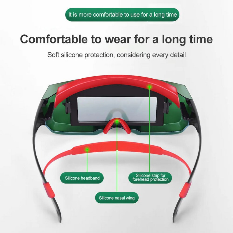 Automatikusan sötétedő tompító hegesztőszemüvegek Speciális védőszemüvegek hegesztőknek Anti-vertigo Sugárzásgátló hegesztőszemüvegek Hegesztőszerszám