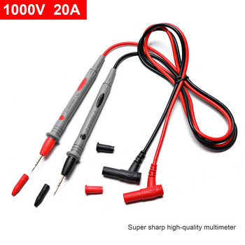 1 Pair Universal Digital 1000V 10A 20A Thin Tip Needle Multimeter Multimeter Test Lead Probe Wire Stand Cable Multimeter Tester