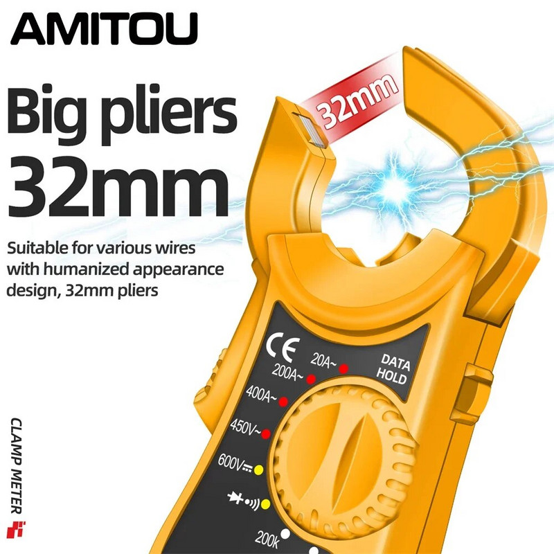 AMITOU MT87 Digital 1999 Count Clamp Meter DC/AC Multimeter Elektriline Ampermeeter Pingetester NCV Ohm ülitäpse detektori tööriist