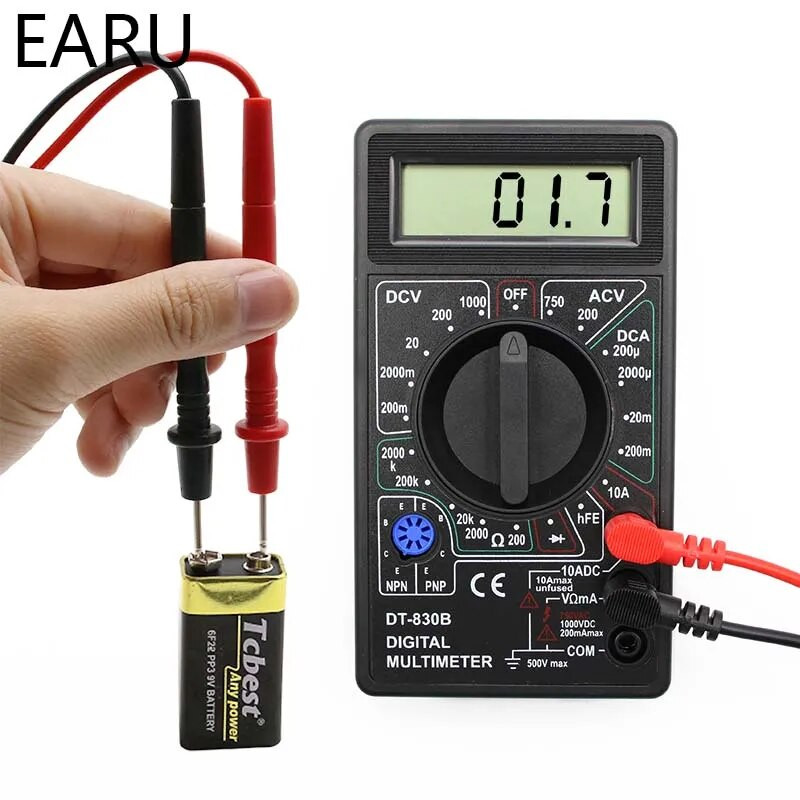 1SET LCD digitális multiméter AC/DC 750/1000V digitális mini multiméter szonda Voltmérőhöz Ampermérő Ohm Tesztelő Feszültségáram