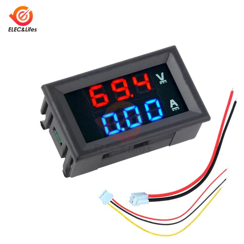 DC 200V 100V 10A LCD Digitalni mjerač struje napona Tester Podesivi ampermetar Voltmetar Ploča Volt AMP detektor Dvostruki LED zaslon