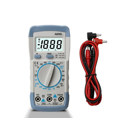 A830L LCD digitaalne multimeeter AC DC pinge diood Freguency Multitester Voolutester helendav ekraan koos sumiseja funktsiooniga