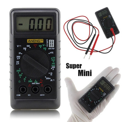 Mini Pocket Digitális Multiméter Esr Mérő Teszterek Autóipari Elektromos Dmm Tranzisztor csúcs OHM Teszt Voltmérő Ampermérő hangjelzéssel