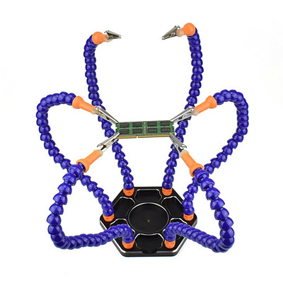 Stolna stezaljka Stanica za lemljenje sa 6-2 fleksibilne ruke za lemljenje Držač aluminijske legure Zavarivanje PCB-a za popravak modela