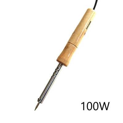 Električno lemilo s podesivom temperaturom od 220 V 30 W/40 W/60 W/80 W/100 W Drvena drška Mini stanica za preradu lemilice EU utikač