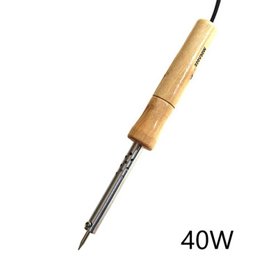 Električno lemilo s podesivom temperaturom od 220 V 30 W/40 W/60 W/80 W/100 W Drvena drška Mini stanica za preradu lemilice EU utikač