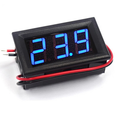 Digitális feszültségmérő DC 4,5 V – 30 V Digitális feszültségmérő feszültségmérő panel piros/kék/zöld 6 V-os 12 V-os elektromobil motorkerékpárhoz