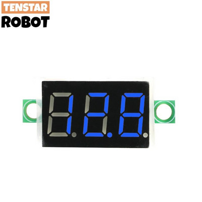 0,36 colio raudona mėlyna skaitmeninis LED mini ekrano modulis DC0-100V voltmetro įtampos testerio skydelio matuoklis motociklui