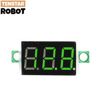 0,36 colio raudona mėlyna skaitmeninis LED mini ekrano modulis DC0-100V voltmetro įtampos testerio skydelio matuoklis motociklui