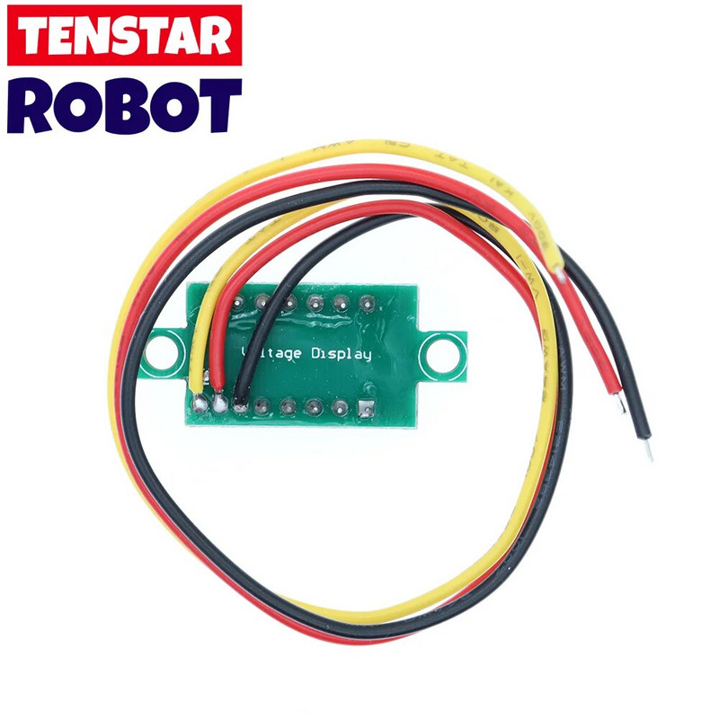 0,36 colio raudona mėlyna skaitmeninis LED mini ekrano modulis DC0-100V voltmetro įtampos testerio skydelio matuoklis motociklui
