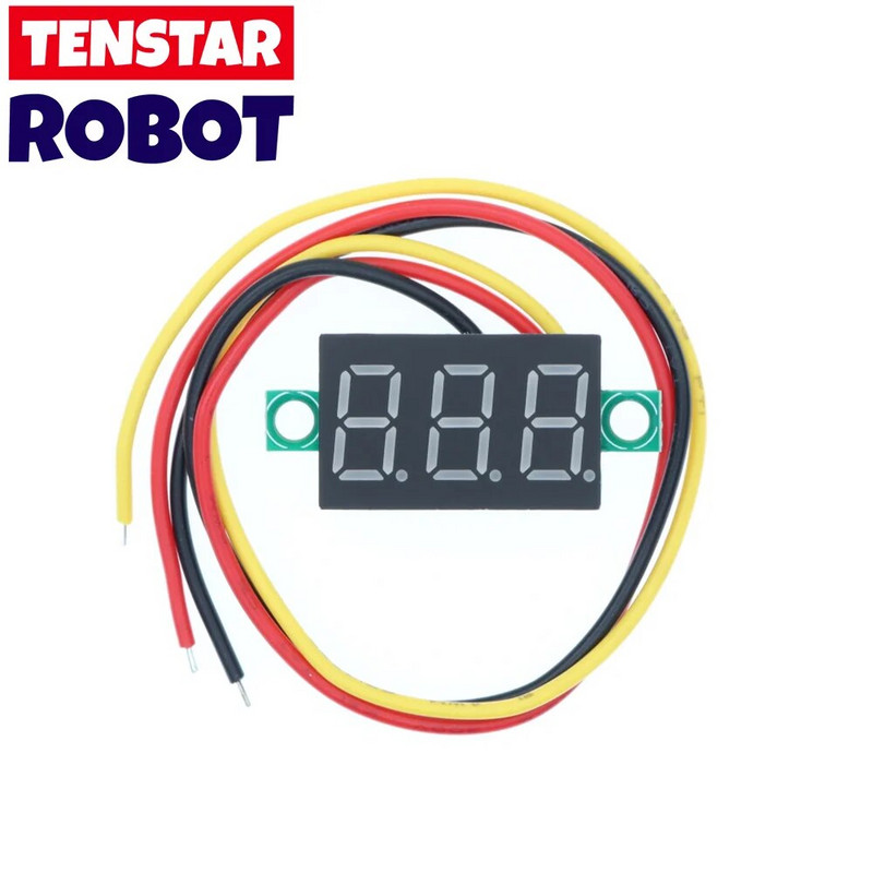 0,36 colio raudona mėlyna skaitmeninis LED mini ekrano modulis DC0-100V voltmetro įtampos testerio skydelio matuoklis motociklui