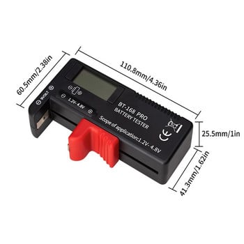 AA AAA Индикатор за капацитета на батерията 18650 Тестер за ниво на литиевата батерия Измервател на напрежението Монитор на напрежението Детектор Кутия за съхранение Калъф за държач